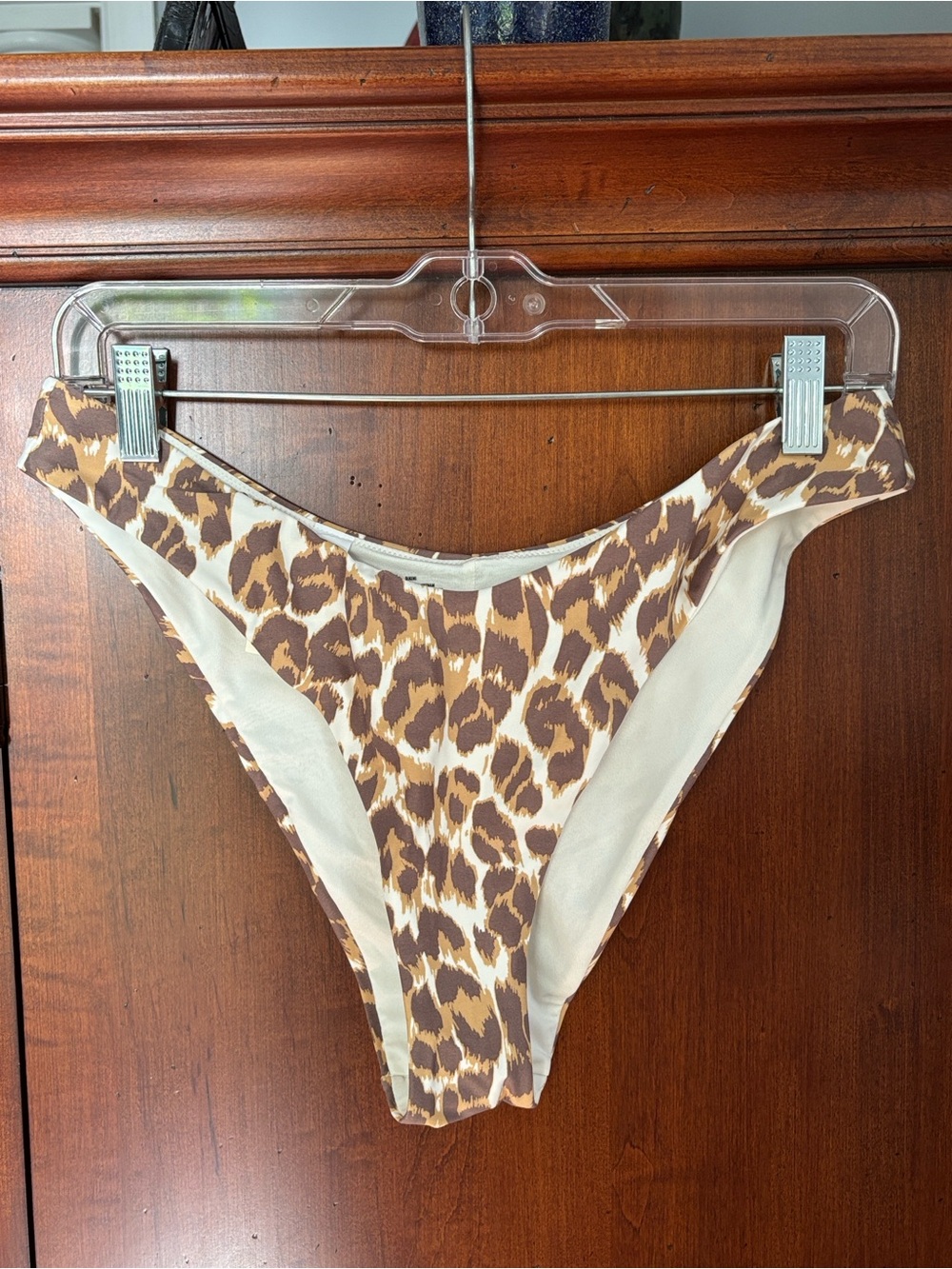 Aerie Super High Cut Leopard Bikini Bottoms